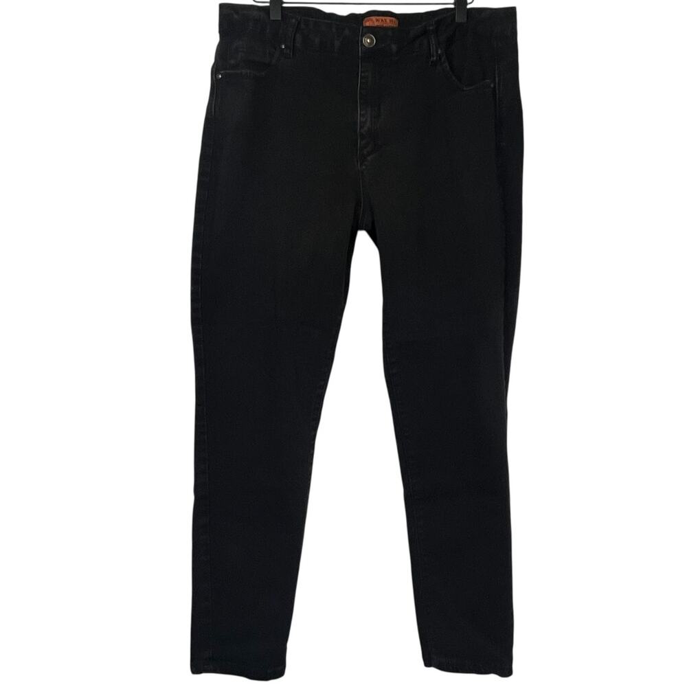Wax Jeans Black Butt I Love You High Waist Straight Leg Womens Size 18